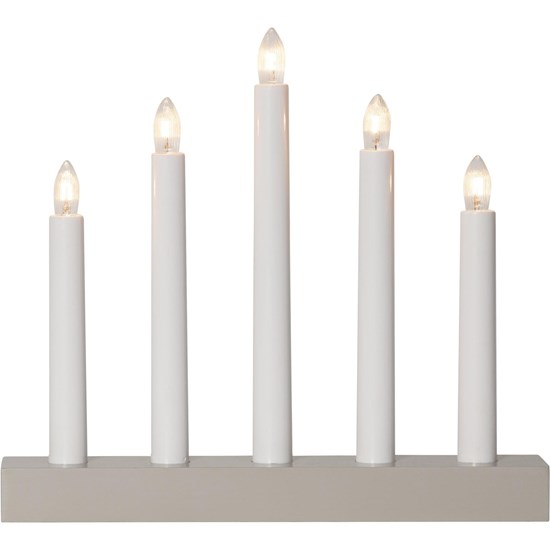 Vánoční okenní svícen INEZ 5 žárovek, béžový_0