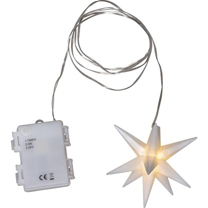 Vánoční hvězdička na baterie ALICE 10 cm bílá_0