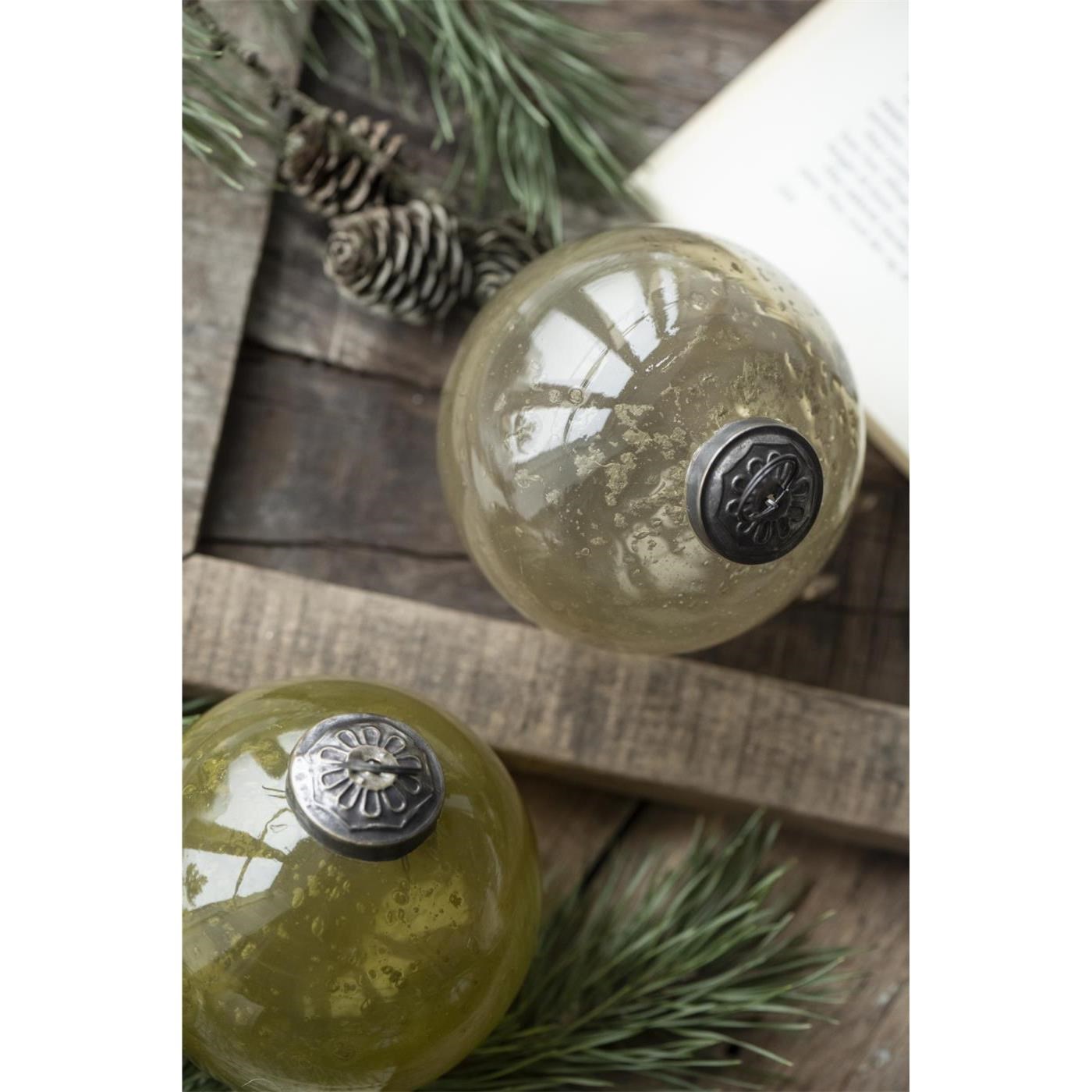 Skleněná vánoční ozdoba Ib Laursen P.9,5 cm autumn green_0