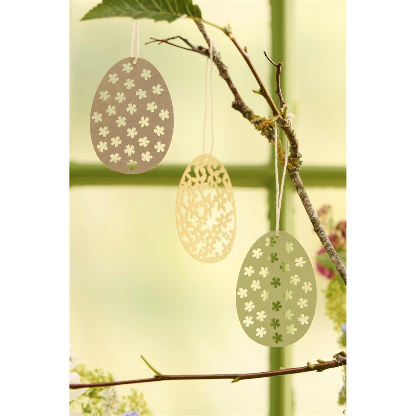 Papírová dekorační vajíčka Ib Laursen 2 druhy sv. šedá_2