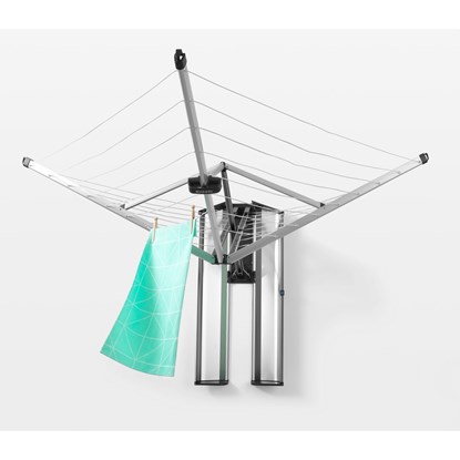 Zahradní sušák Brabantia WALLFIX s ochranným boxem stříbrný_5