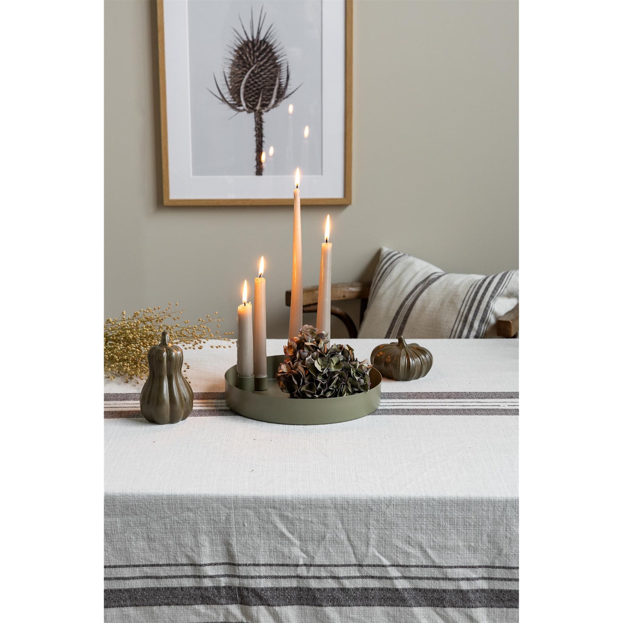 Adventní svícen SUND kulatý s magnetickým držáky na svíčky 2,1 cm zelený_0