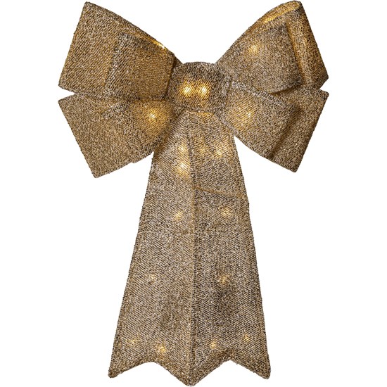 Velká mašle na špičku vánočního stromu zlatá_0