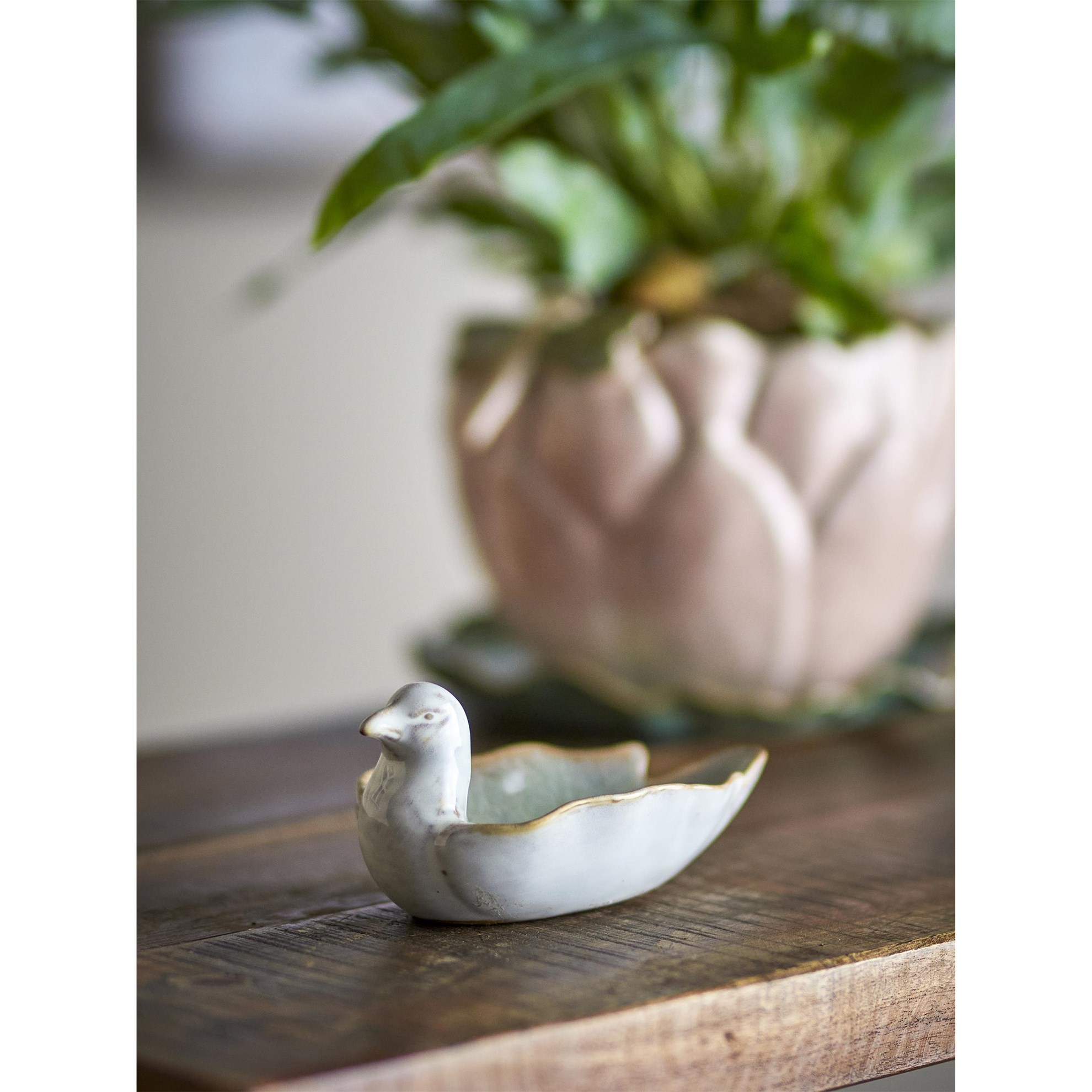 Miska ve tvaru hrdličky CHIRP 13,5cm bílá_0