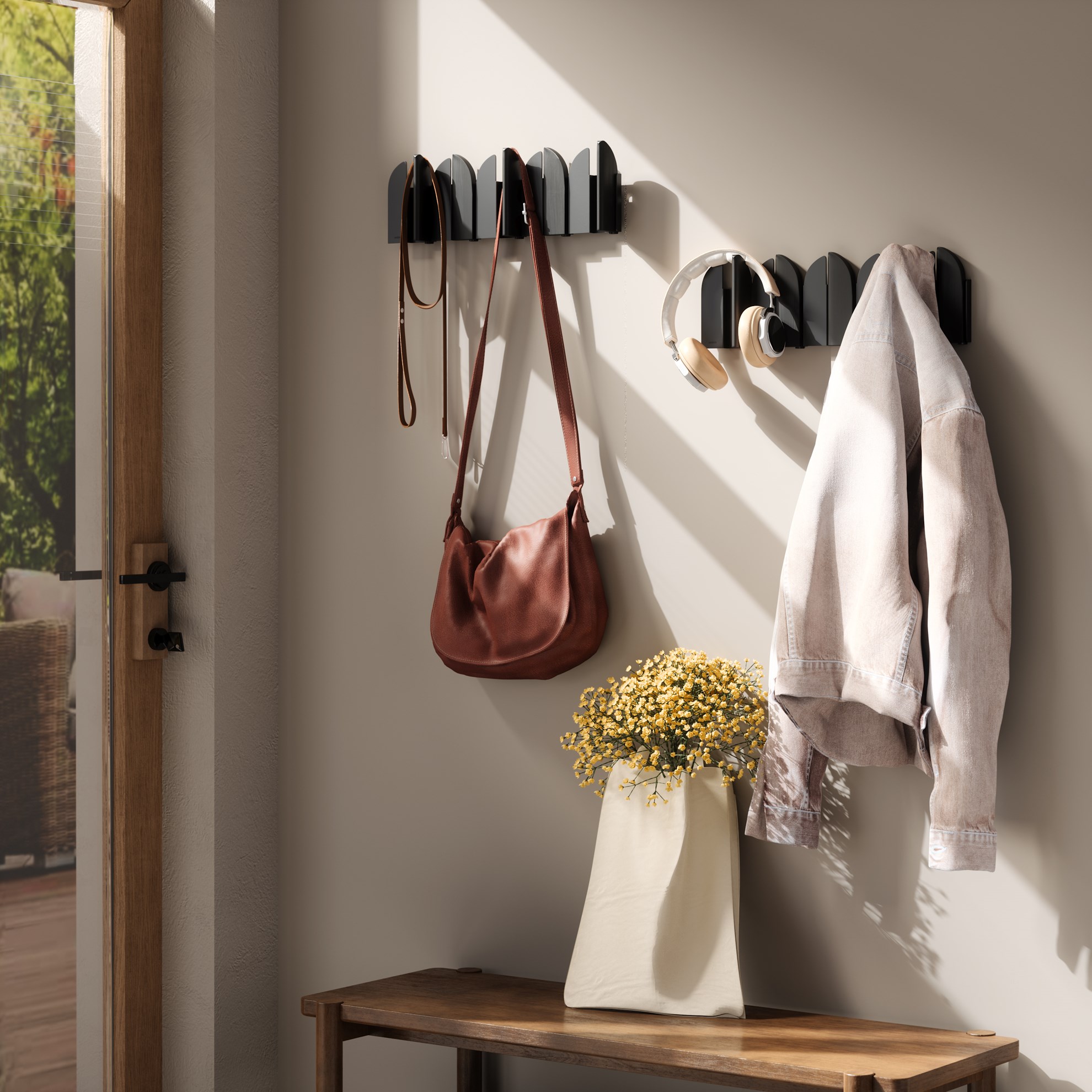 Nástěnné hačky Umbra SALOON černé_0