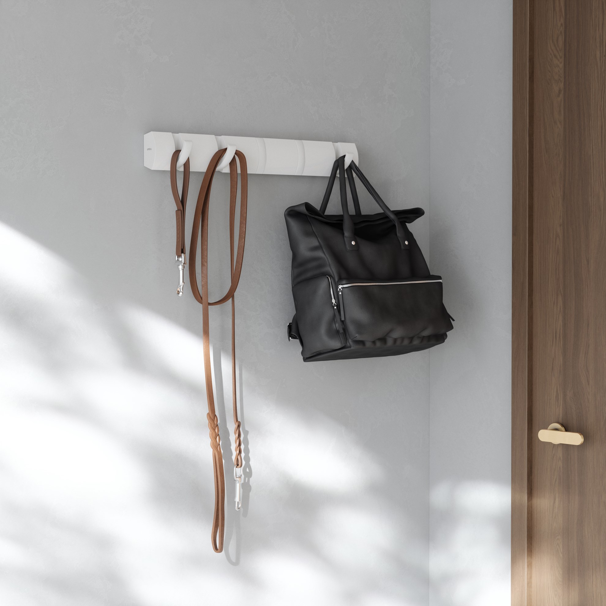 Věšák na zeď Umbra FLIP 5 háčků bílý s bílými háčky_7