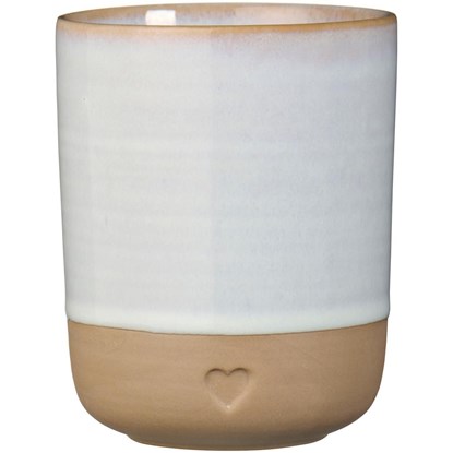 Kameninový šálek se srdíčkem Ib Laursen 190 ml bílý_0