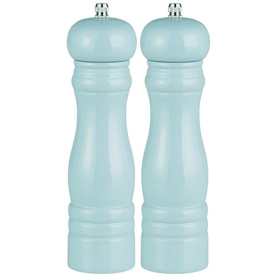 Sada dřevěných lakovaných mlýnků na sůl a pepř Ib Laursen V.21,5 cm sv. modrá_0