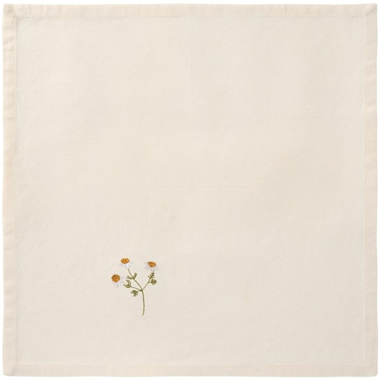 Bavlněný ubrousek s výšivkou heřmánku Ib Laursen 40x40 cm_0