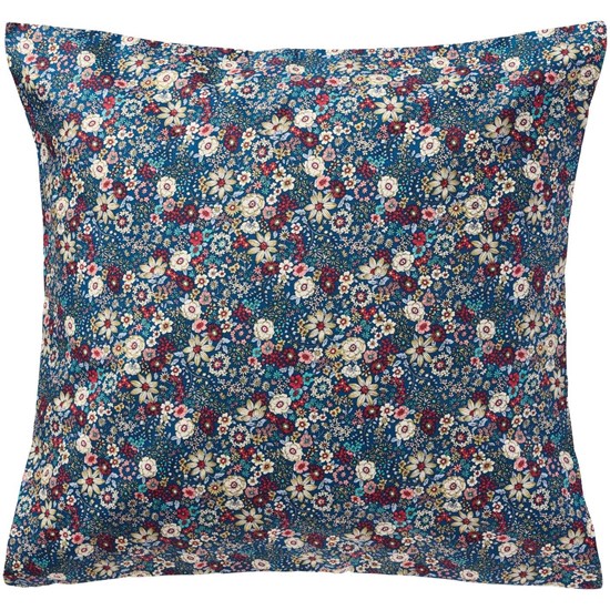 Povlak na polštář Ib Laursen 60x60 cm modrý s barevnými květy_0