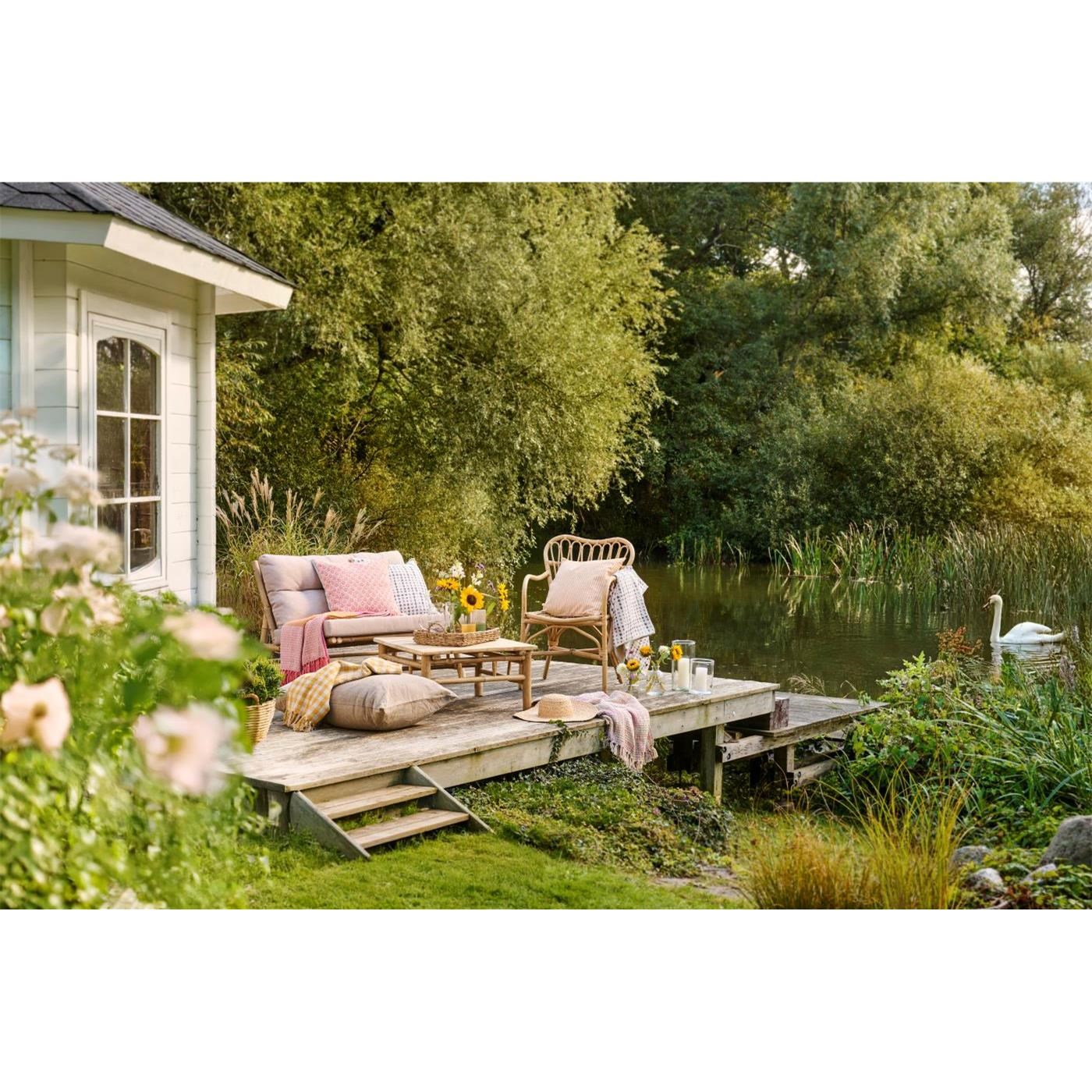 Pléd/přehoz Ib Laursen kostkovaný 130x160 cm žlutý_3