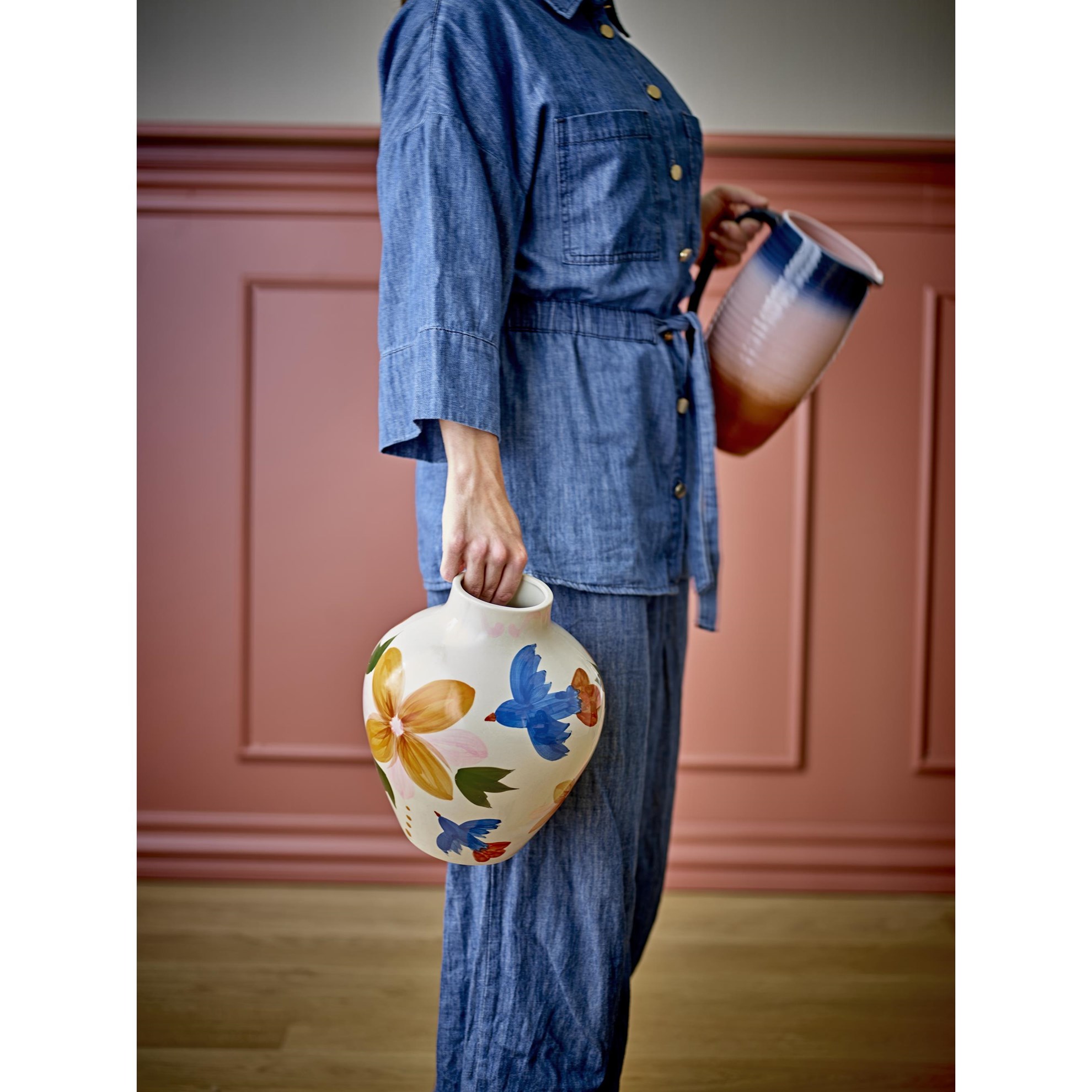 Ručně malovaná váza MARICALA 27 cm kamenina_1