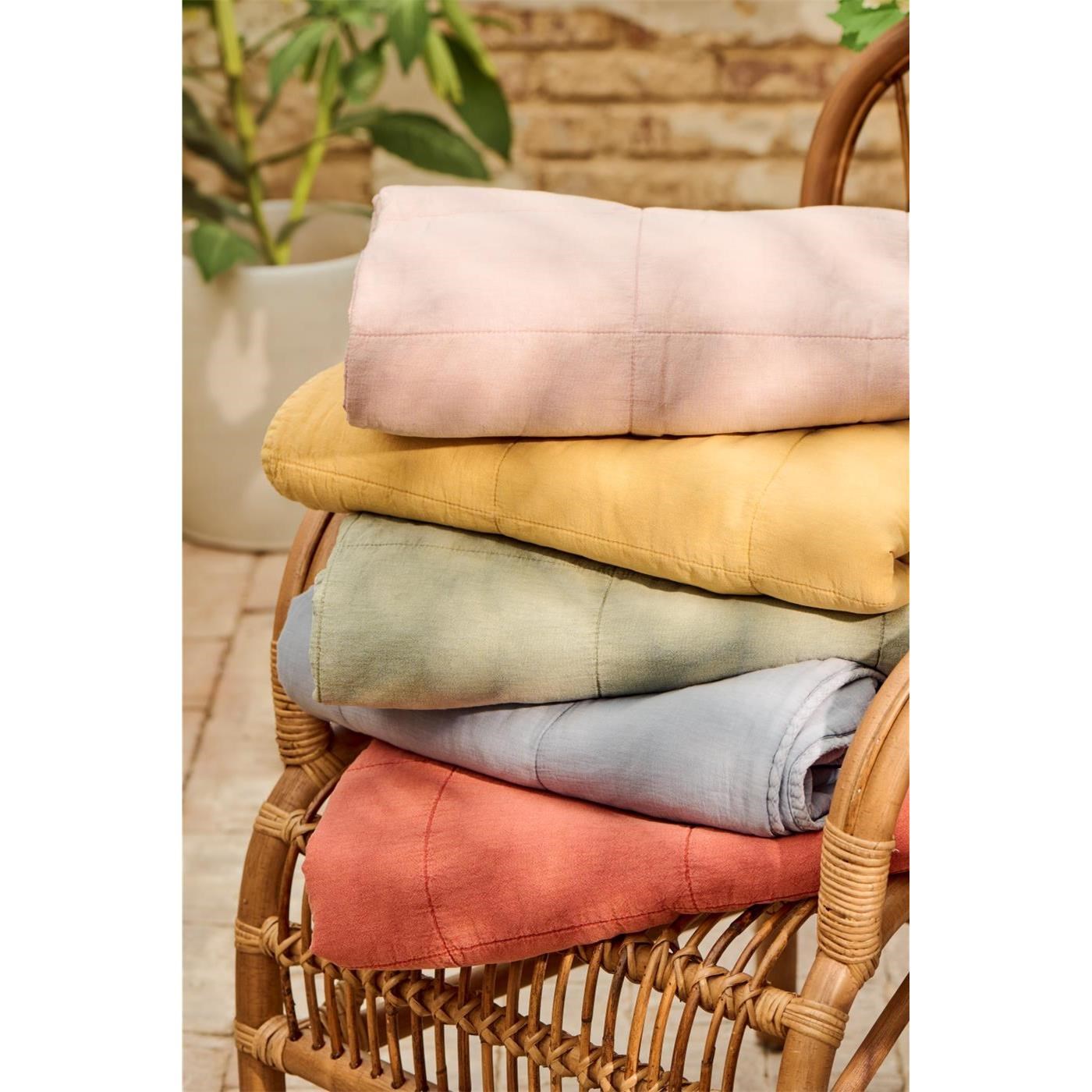 Prošívaná deka/pléd Ib Laursen VINTAGE 180x130 cm dusty pink_2