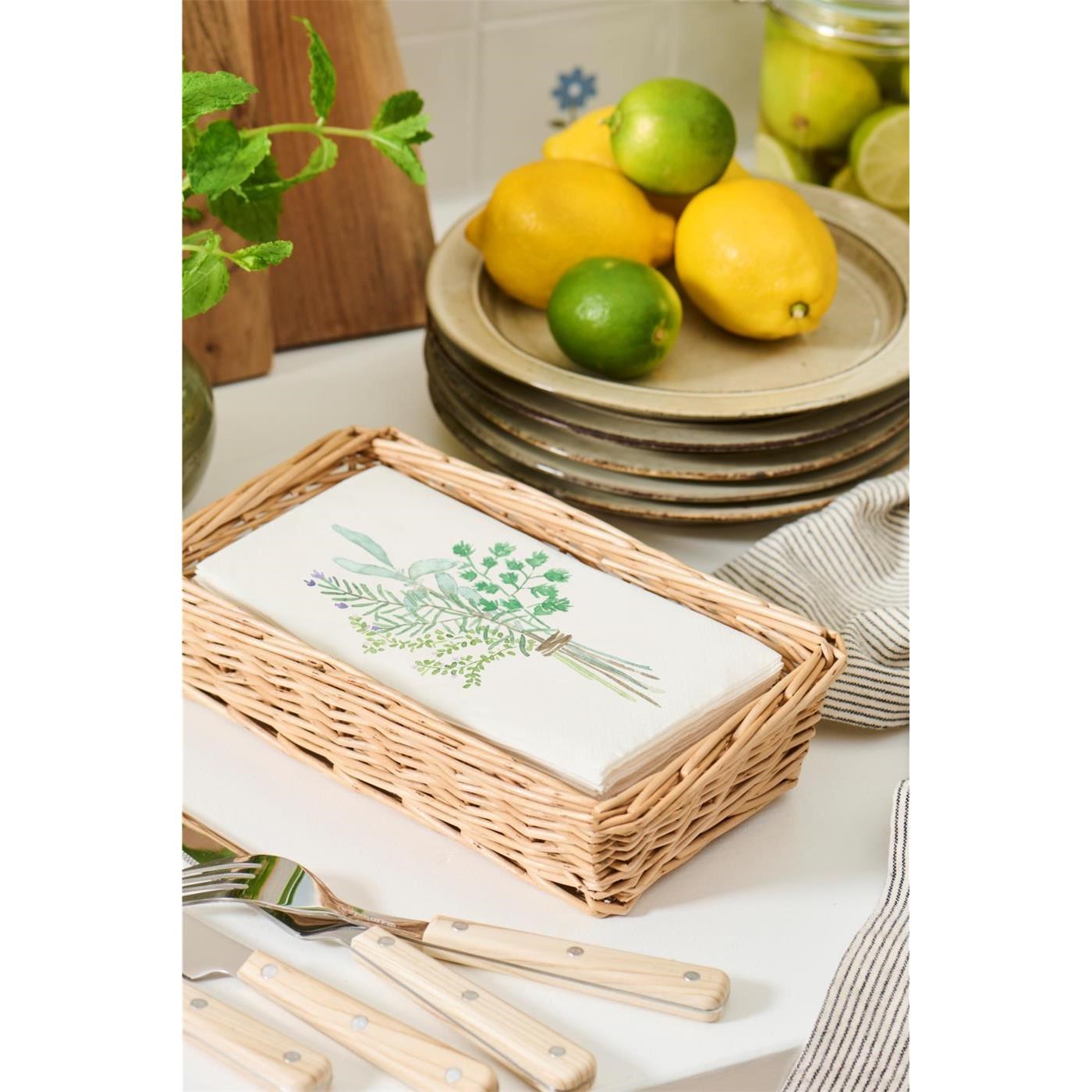 Papírové ubrousky Ib Laursen 10x20 cm bylinkové kytice BAL/16 ks_0