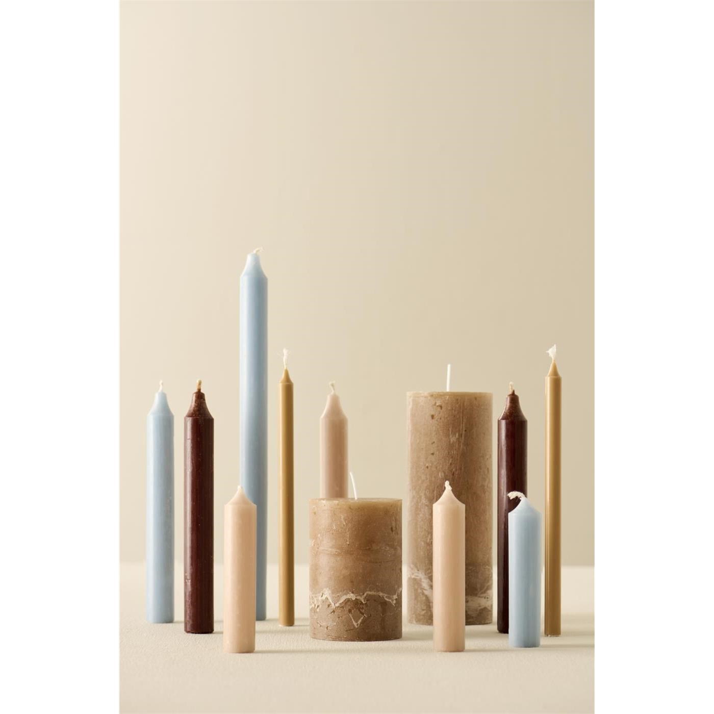 Svíčka Ib Laursen kulatá krátká P.2.2 xV.11 cm světle modrá_2