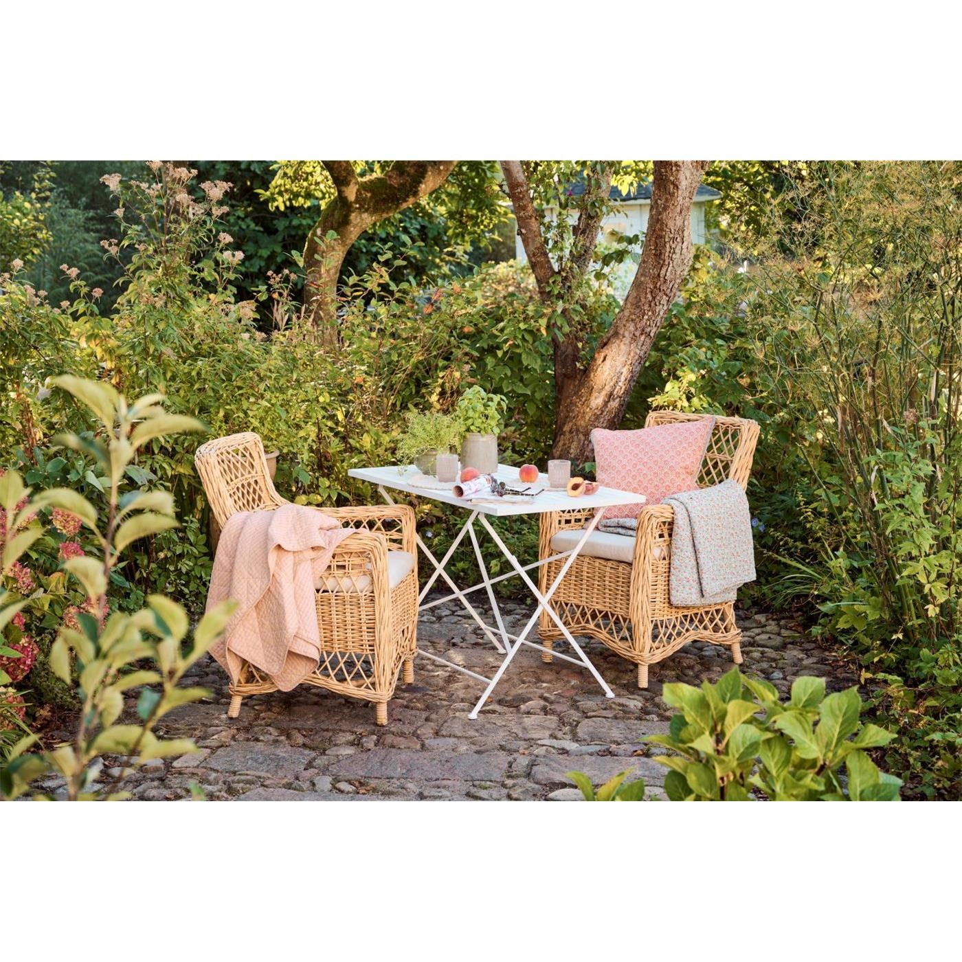 Prošívaná deka/přehoz Ib Laursen s hořčicovou růžovými pruhy 180x130 cm_1