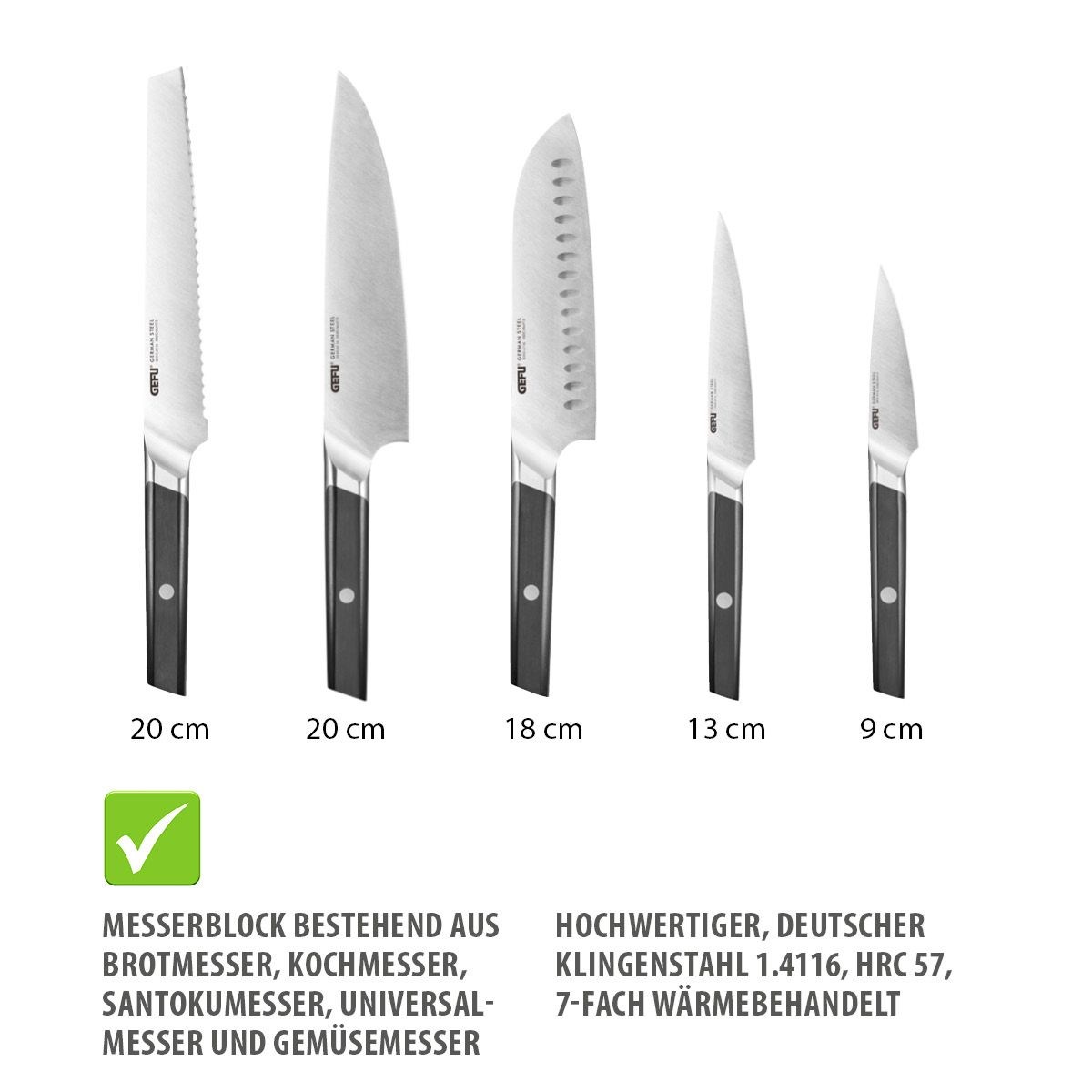 Sada nožů s blokem Gefu ACURO SET/6ks_4