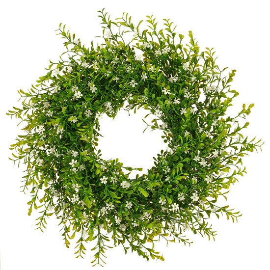 Lobelie věnec 35x35x8 cm, bílá_1