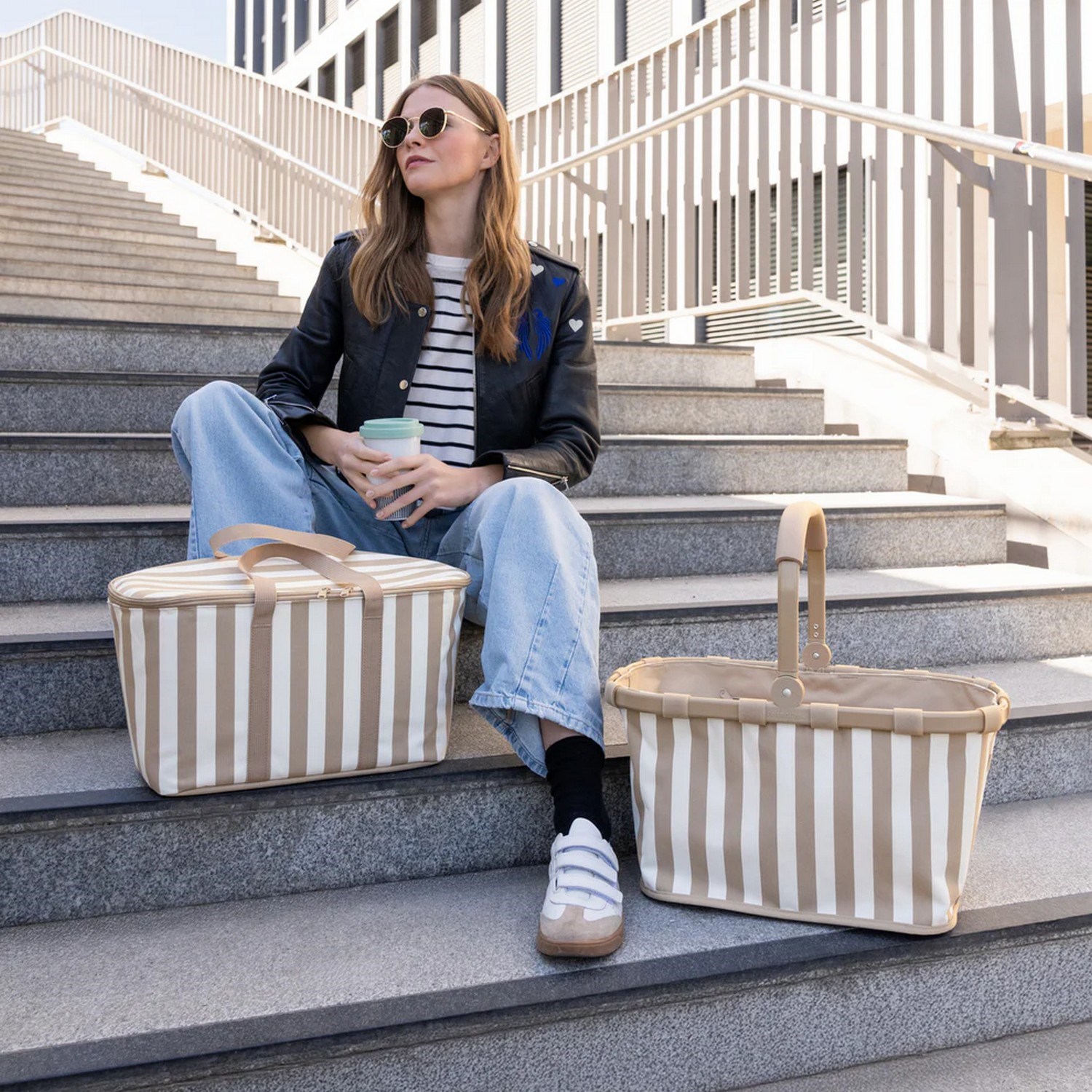 Nákupní košík Reisenthel Carrybag summerstripes coffee_0