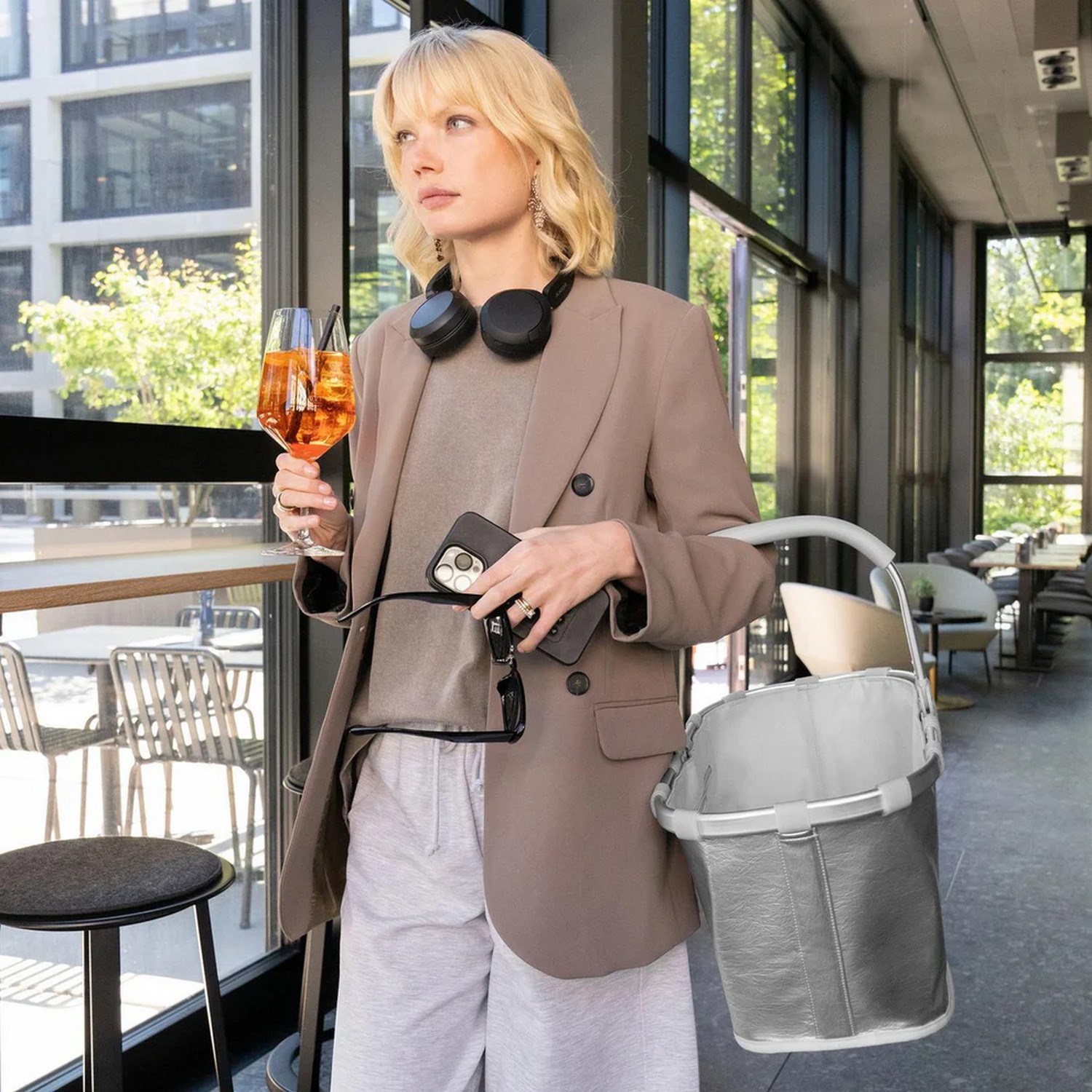 Nákupní košík Reisenthel Carrybag silver crackle_2