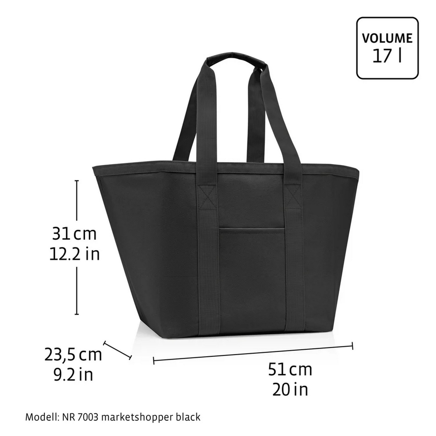 Taška přes rameno Reisenthel Marketshopper black_5