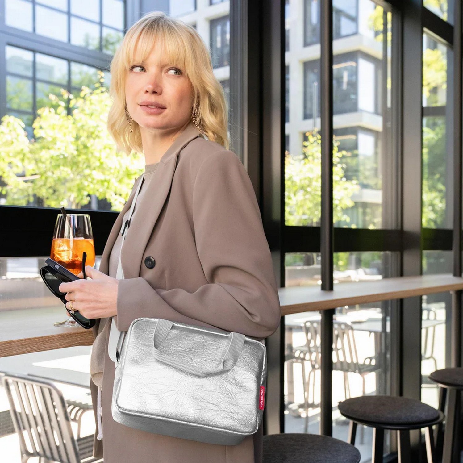 Termobox Reisenthel Coolerbag to-go silver crackle_0