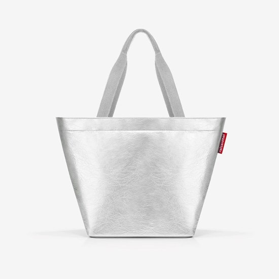 Taška přes rameno Reisenthel Shopper M silver crackle_5