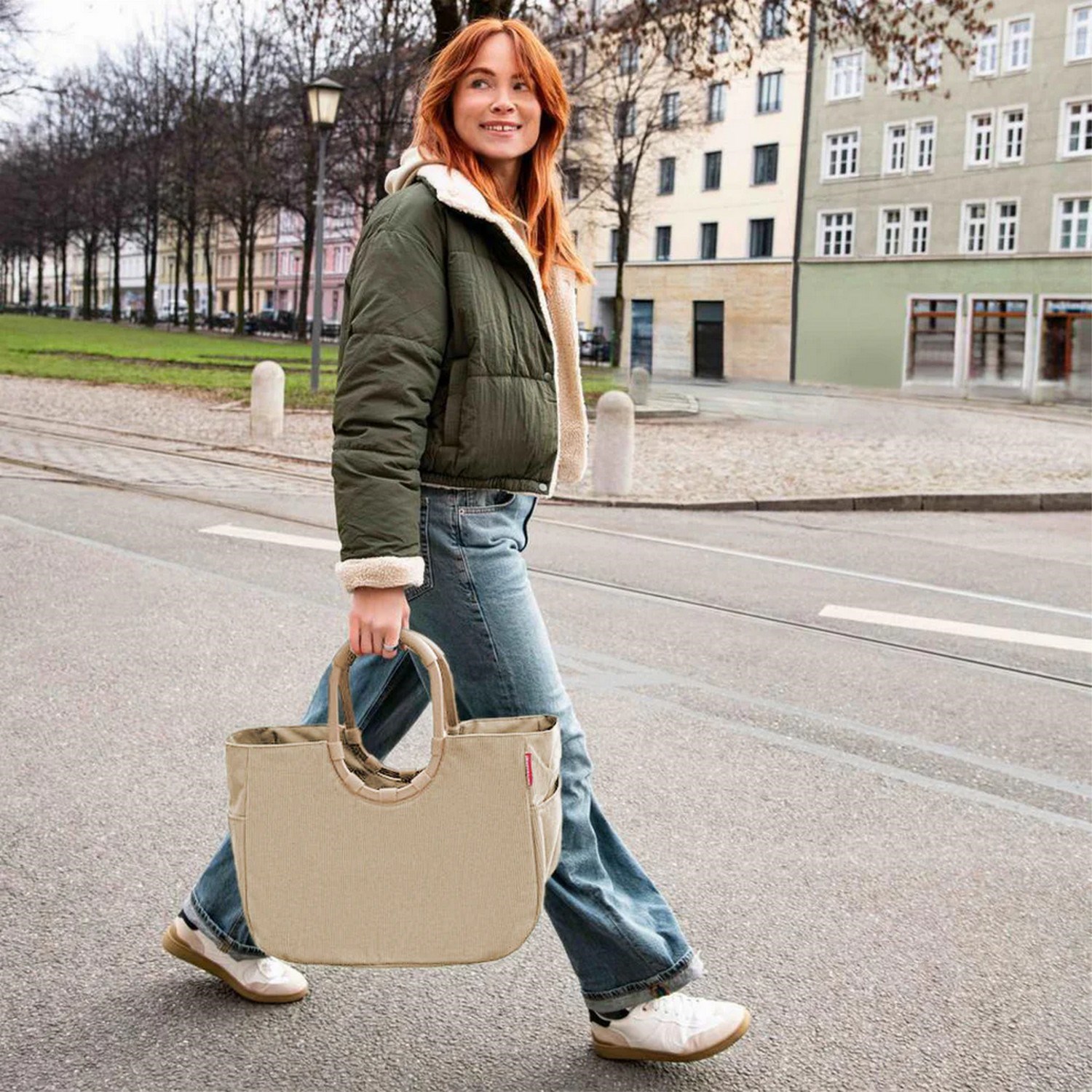 Módní taška Reisenthel Loopshopper L frame cord sand_0