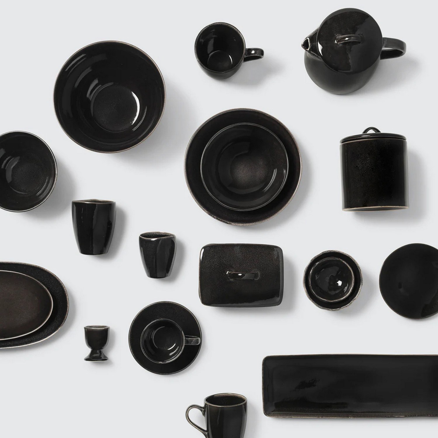 Šálek na espresso s podšálkem Broste NORDIC COAL 50 ml černý_0