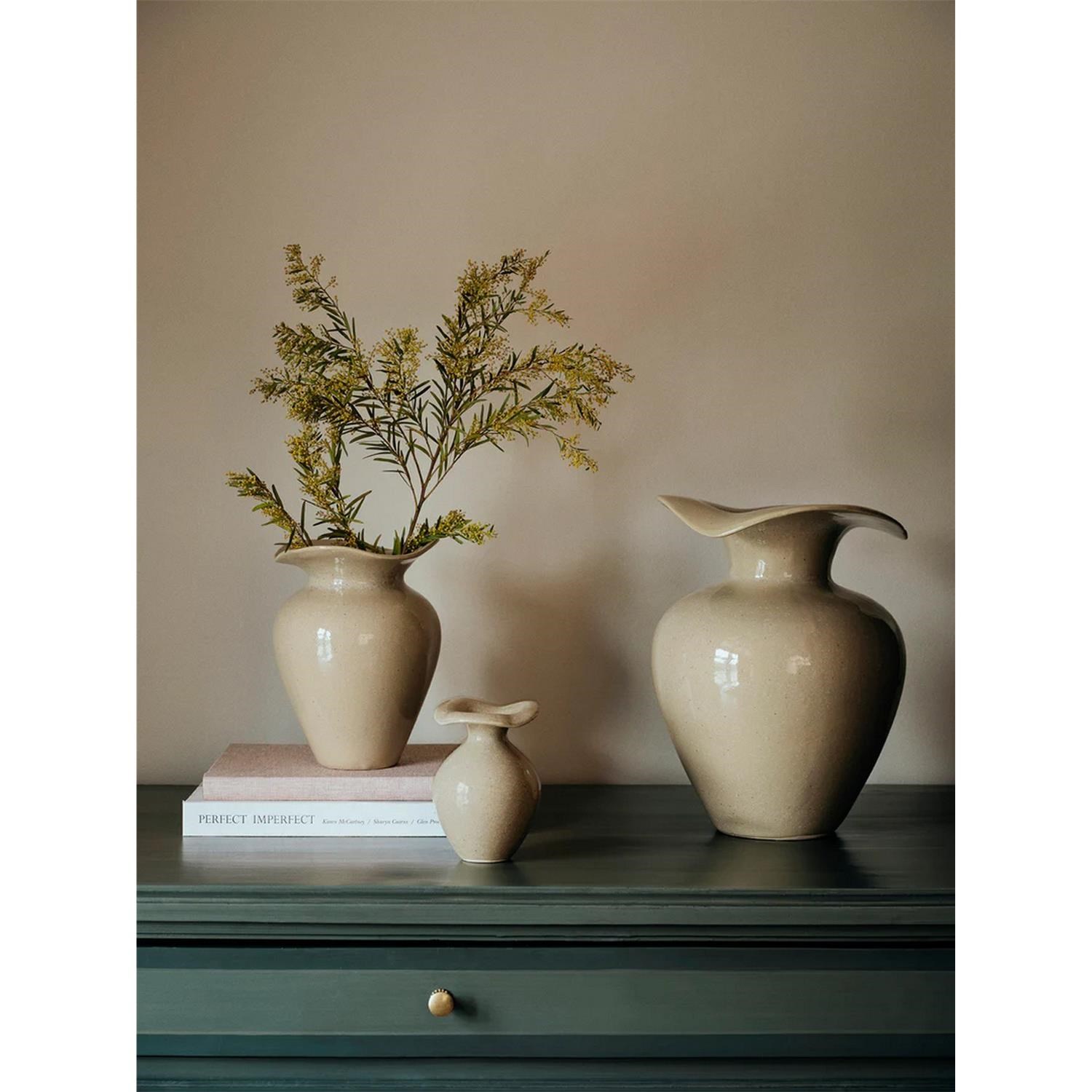 Váza Broste FLORENTINA S V.22,5 cm béžová_1