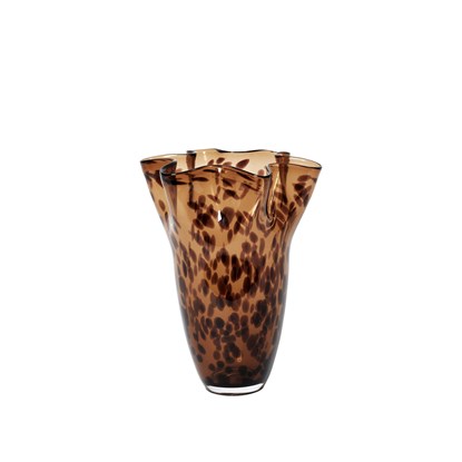 Skleněná váza Broste LIVA V.31,5 cm hnědá_2