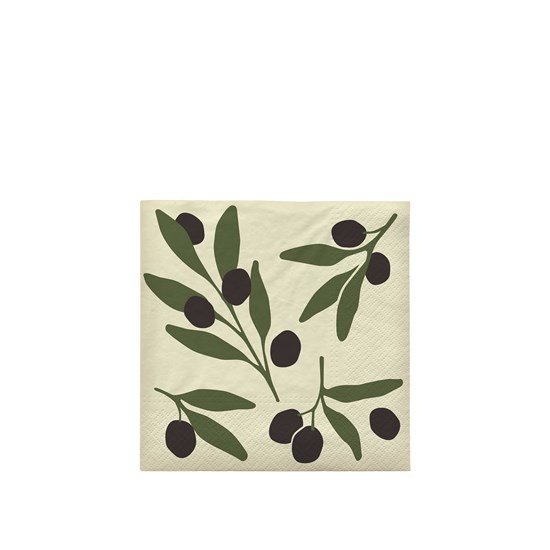 Papírové ubrousky Broste OLIVE BAL/20 ks zelené_1