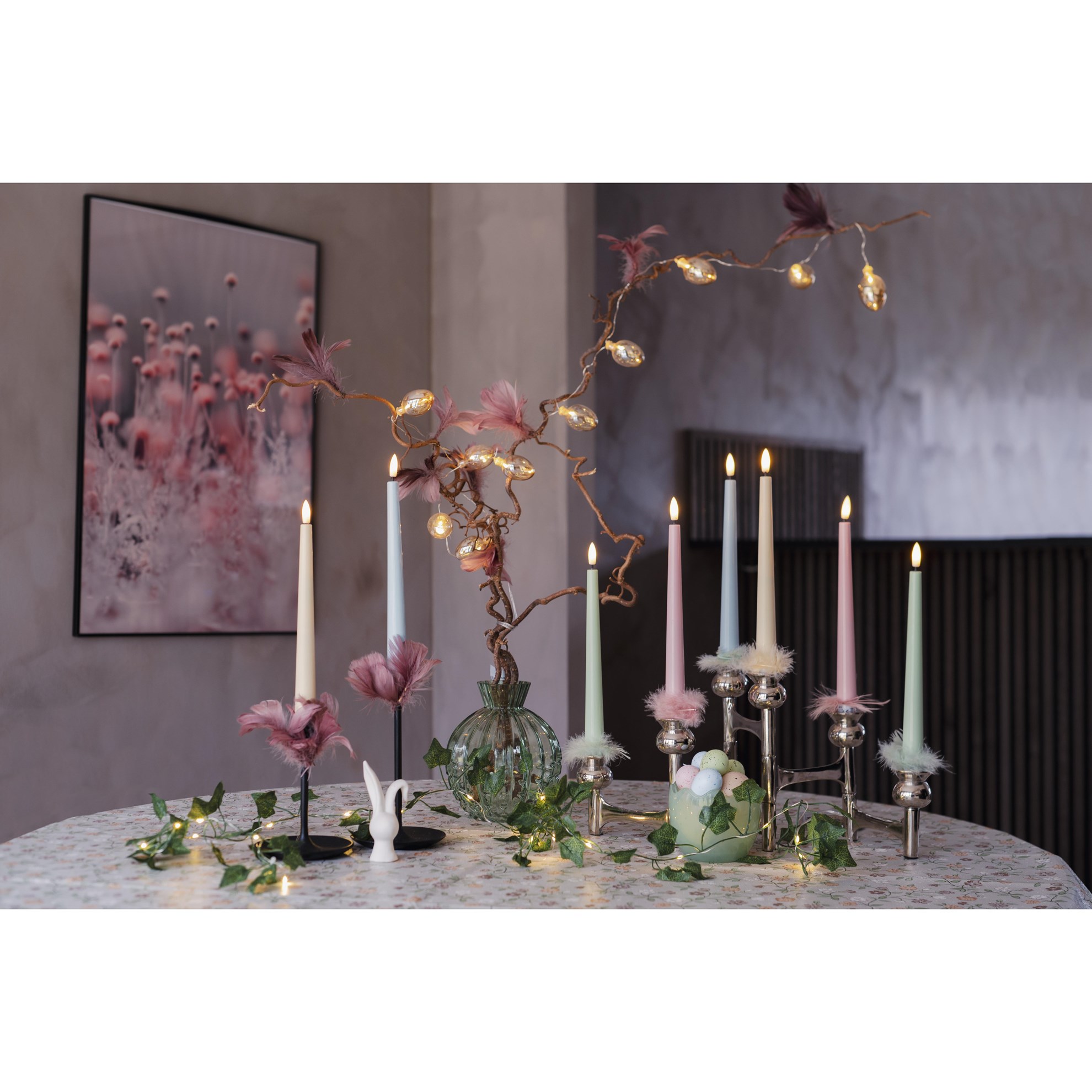 LED svíčka FLAMME CANDY 26 cm SET/2ks růžová_2