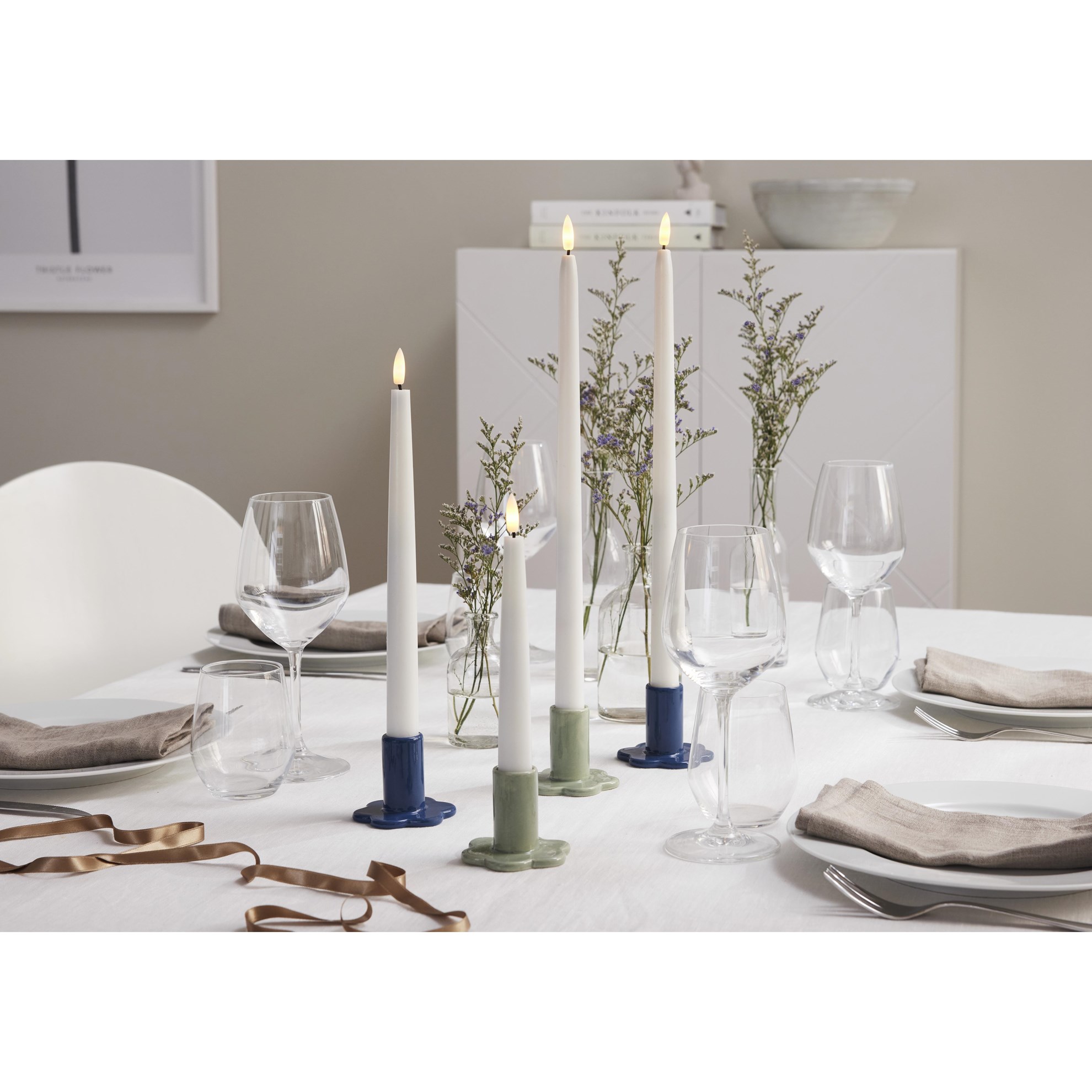 Porcelánový svícen BLOOM SET/2ks zelený_0