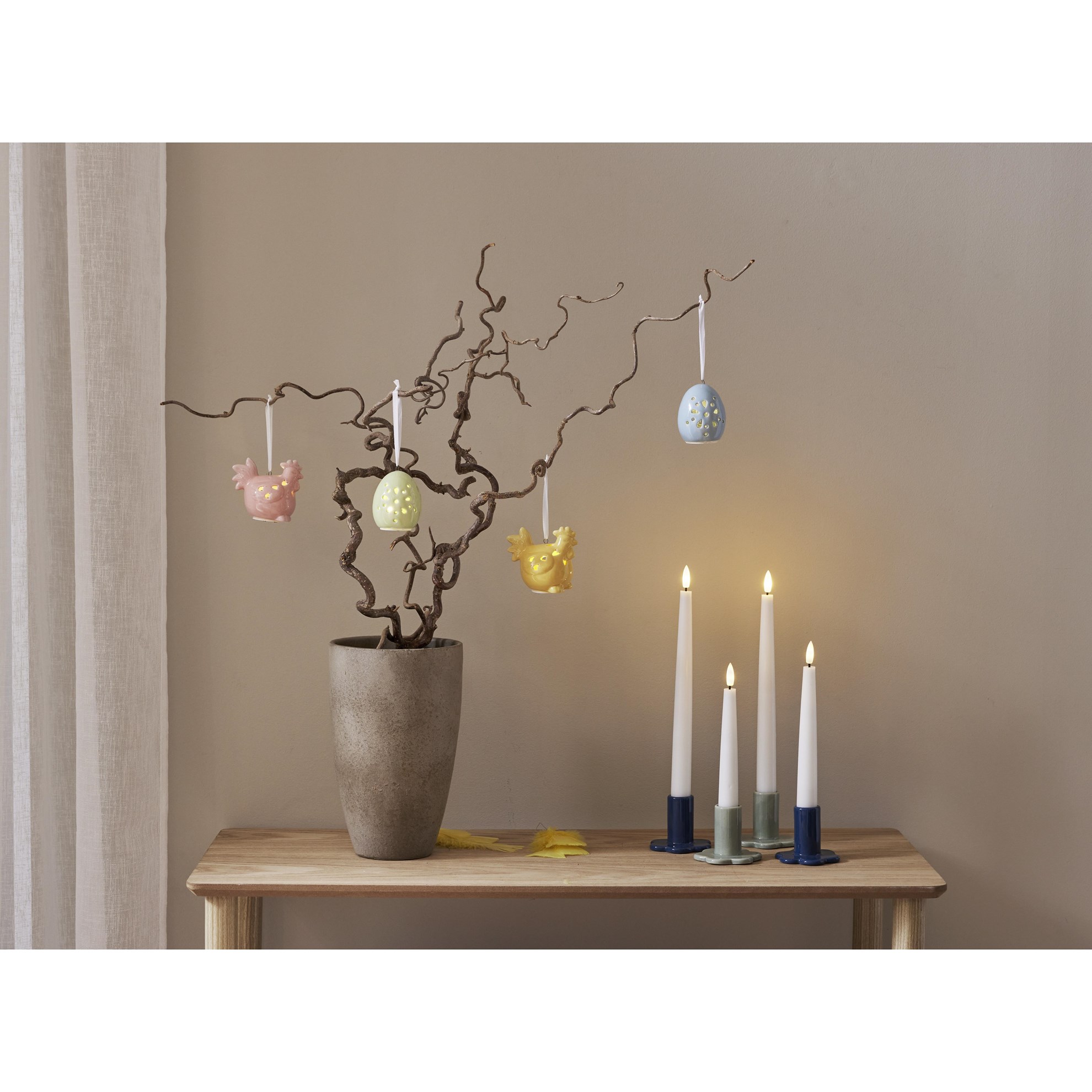 Porcelánový svícen BLOOM SET/2ks zelený_2