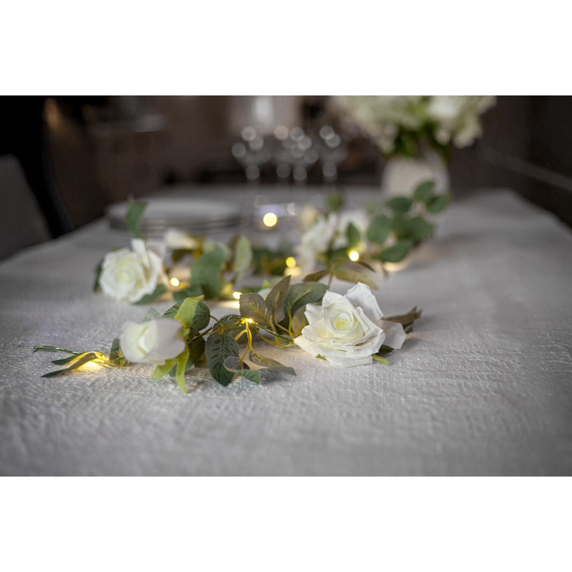 LED dekorační girlanda ROZA 20x LED D.2m zelená_1