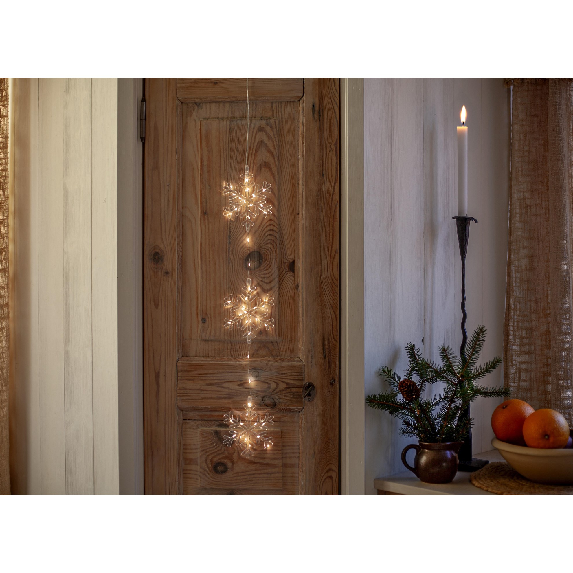 Závěsná LED dekorace vločky STINA V.58cm čirá_2